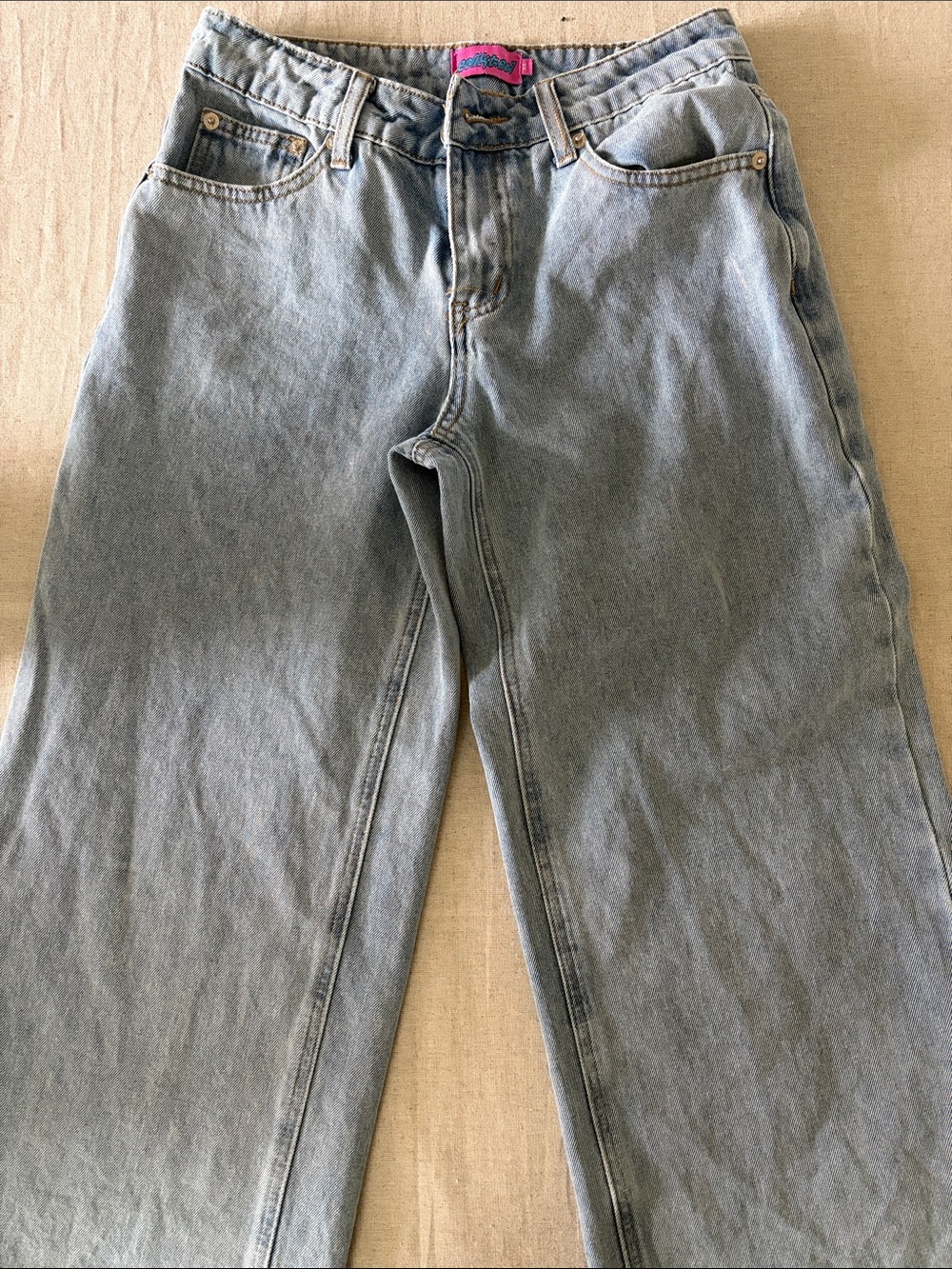 Edikted Women's Light Blue Wide Leg Jeans